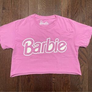 Pink Barbie cropped t-shirt